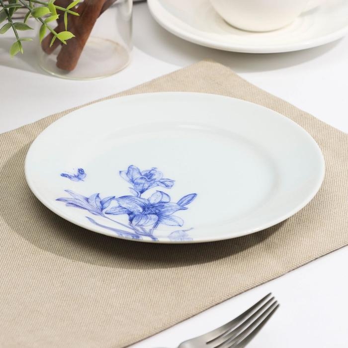 Тарелка фарфоровая «Беатриче», d=17,5 см, цвет белый Тарелка фарфоровая «Беатриче», d=17,5 см, цвет белый