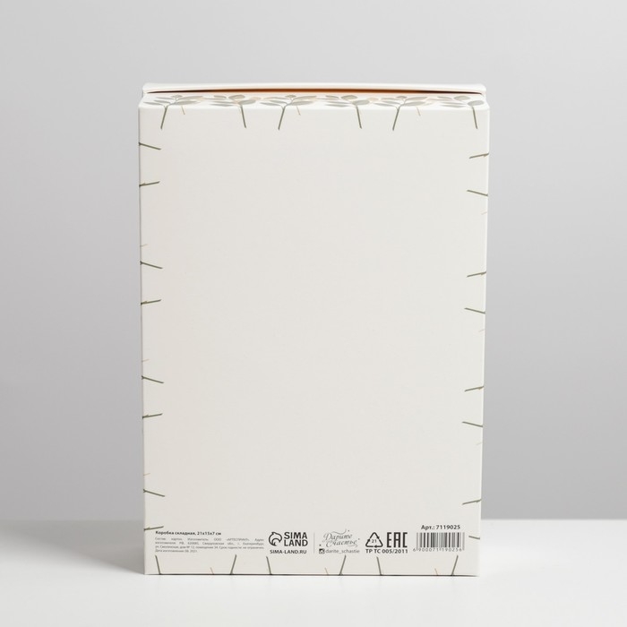 Коробка подарочная складная, упаковка, «8 марта», 21 х 15 х 7 см Коробка подарочная складная, упаковка, «8 марта», 21 х 15 х 7 см