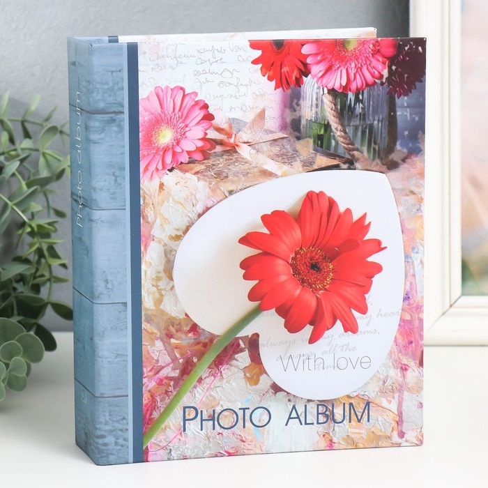 Фотоальбом Фотоальбом "Цветы" 50 листов 200 фотографий 10х15 см