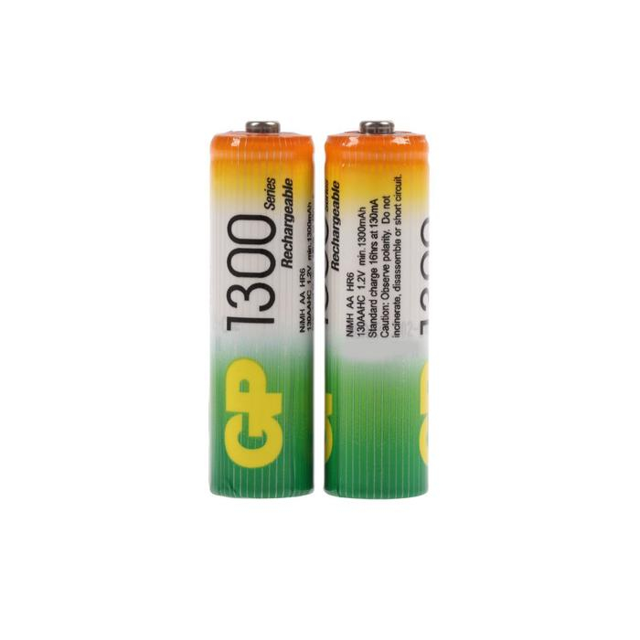 Аккумулятор GP, Ni-Mh, AA, HR6-2BL, 1.2В, 1300 мАч, блистер, 2 шт. Аккумулятор GP, Ni-Mh, AA, HR6-2BL, 1.2В, 1300 мАч, блистер, 2 шт.