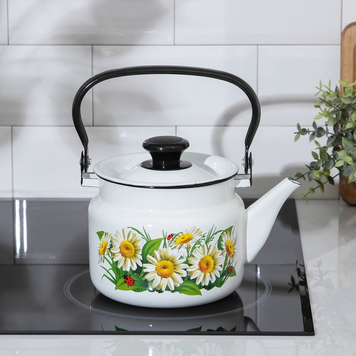 Чайник цилиндрический, 2 л, индукция, деколь МИКС, цвет белый Чайник цилиндрический, 2 л, индукция, деколь МИКС, цвет белый