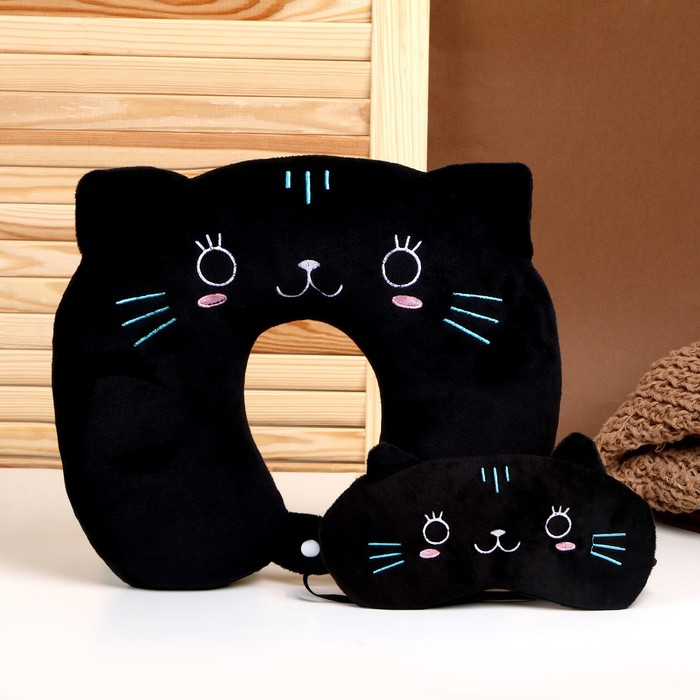Подголовник «Кошечка», с маской Подголовник «Кошечка», с маской