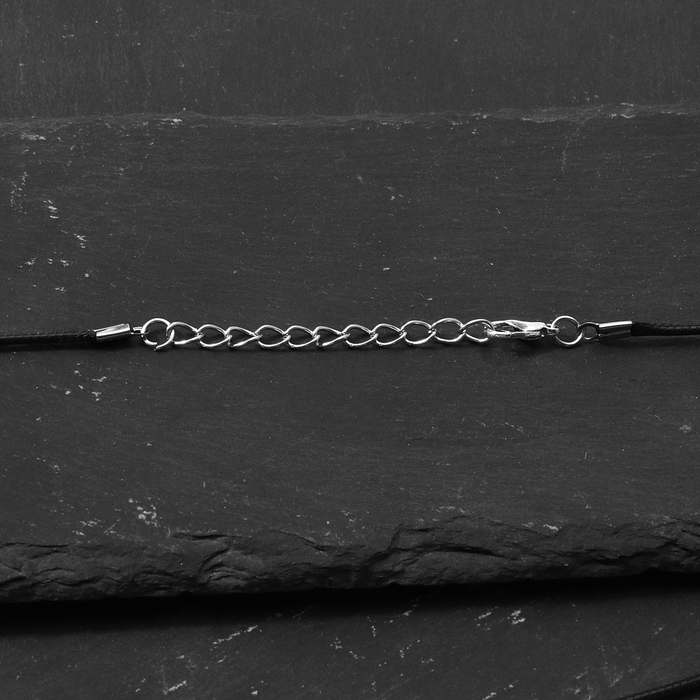 Кулон унисекс «Штурвал», цвет чернёное серебро на чёрном шнурке, 40 см