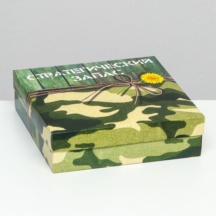 Коробка складная, Коробка складная, "Стратегический запас" 23 х 23 х 6,5 см