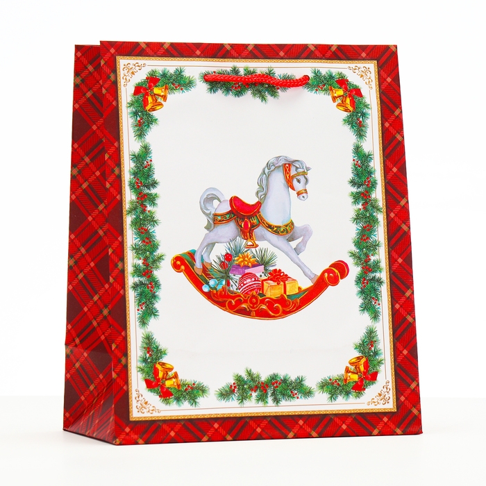 Новый год. Пакет подарочный "Новогодняя игрушка", 18 х 22,3 х 10 см.