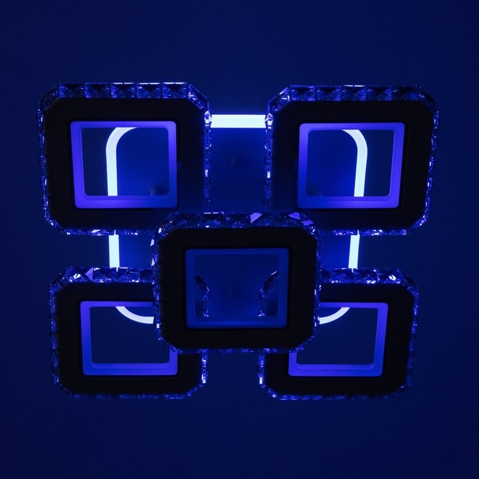 Люстра с ПДУ Люстра с ПДУ "Мия" 5хLED 150Вт 3000-6000К RGB белый 38х38х14см