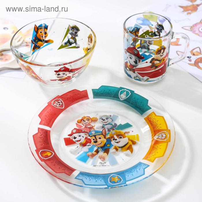 Набор посуды детский Priority «Щенячий патруль», 3 предмета: кружка 275 мл, салатник d=12,8 см, тарелка d=19,5 см Набор посуды детский Priority «Щенячий патруль», 3 предмета: кружка 275 мл, салатник d=12,8 см, тарелка d=19,5 см