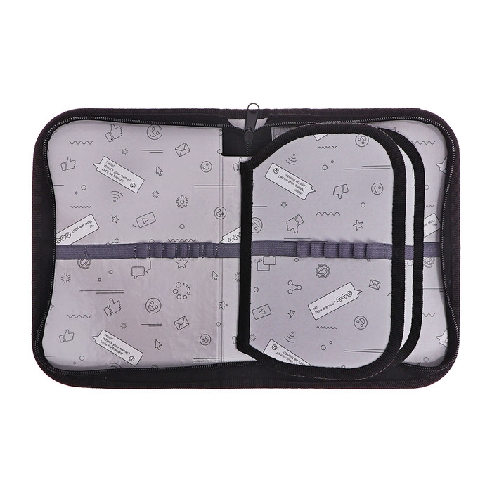 Пенал 3 секции, вкладка внутри, 140 х 210 х 40 мм, тканевый, Calligrata TOP Block  Пенал 3 секции, вкладка внутри, 140 х 210 х 40 мм, тканевый, Calligrata TOP Block "Милый котик"