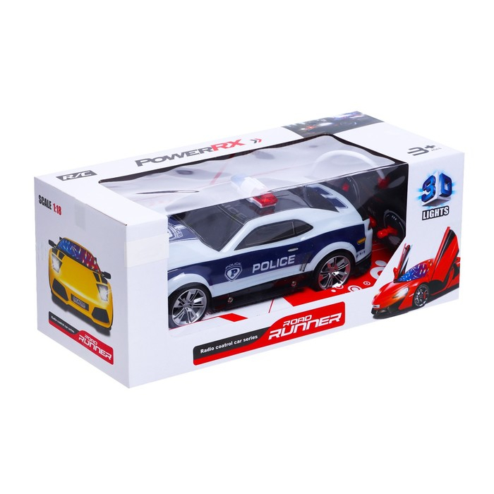 Машина радиоуправляемая «Патруль», работает от батареек, световые эффекты, цвета МИКС Машина радиоуправляемая «Патруль», работает от батареек, световые эффекты, цвета МИКС