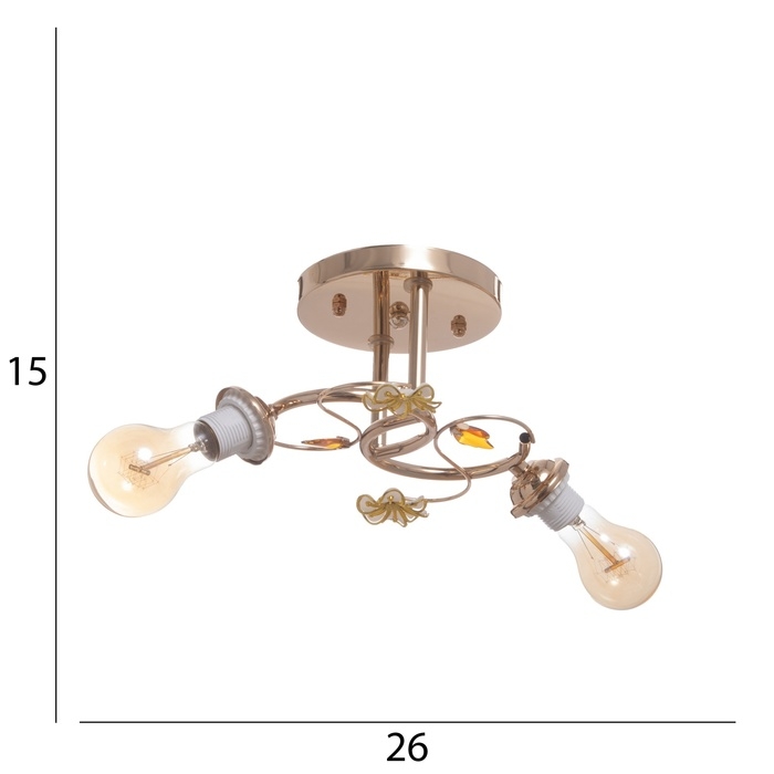 Люстра Люстра "Айон" бп 2х40Вт Е27 Золото МОДЕЛЬ: 2612380