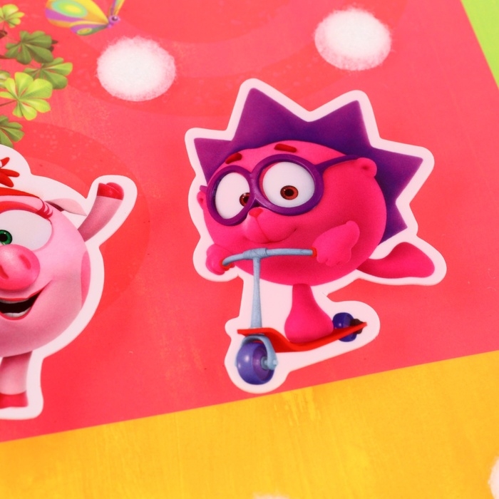 Игра развивающая на липучках Игра развивающая на липучках "Изучаем цвета", Смешарики