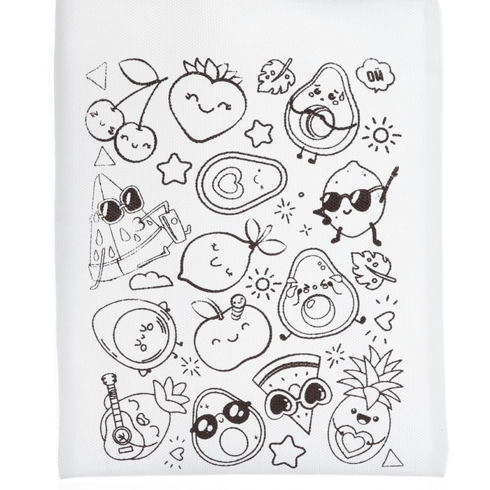 Сумка-Шоппер, раскраска «Фруктики» 20 × 27 см Сумка-Шоппер, раскраска «Фруктики» 20 × 27 см