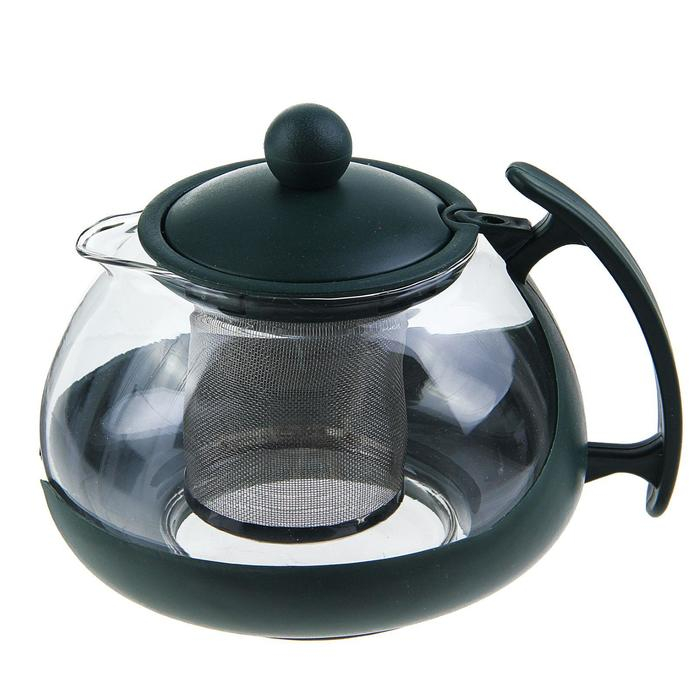 Чайник стеклянный заварочный «Фантазия», 750 мл, с металлическим ситом, цвет МИКС Чайник стеклянный заварочный «Фантазия», 750 мл, с металлическим ситом, цвет МИКС