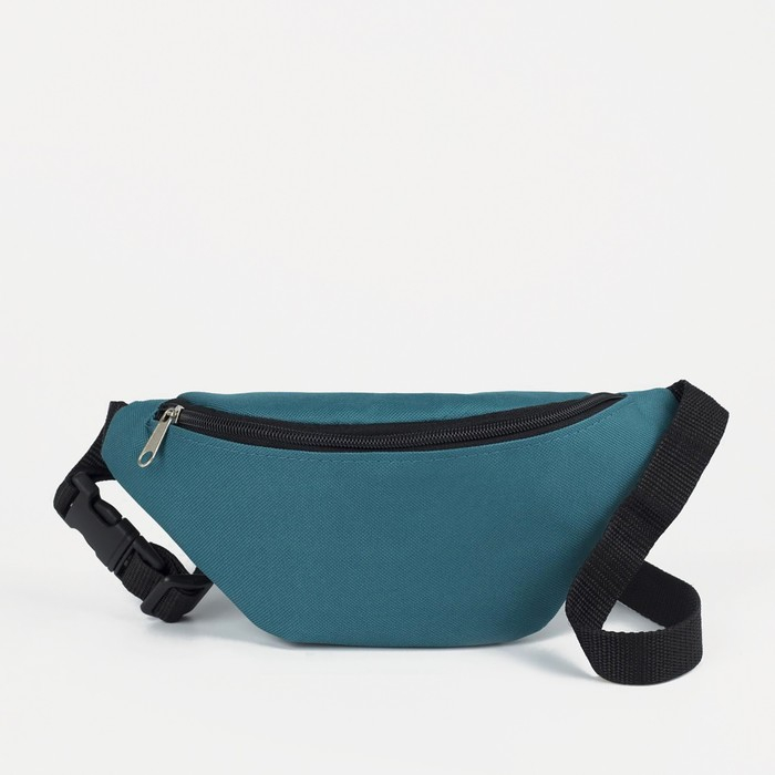 Поясная сумка на молнии, цвет бирюзовый Поясная сумка на молнии, цвет бирюзовый