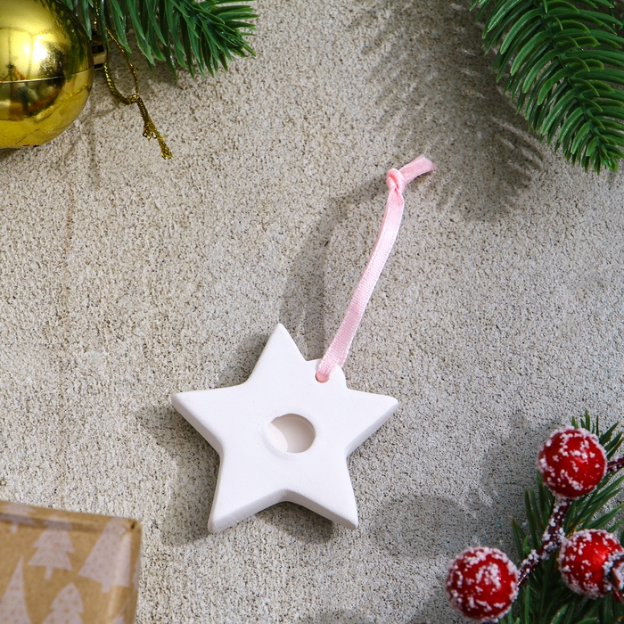 Новый год! Набор ёлочных украшений под раскраску 4 шт. «Единороги» с подвесом, кисть