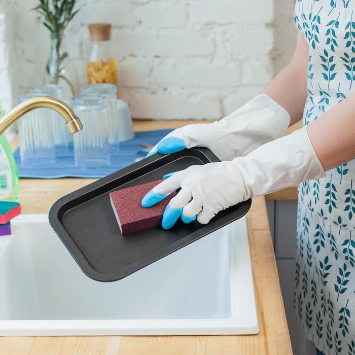 Перчатки хозяйственные Доляна, суперпрочные, размер M, ПВХ, цвет МИКС Перчатки хозяйственные Доляна, суперпрочные, размер M, ПВХ, цвет МИКС