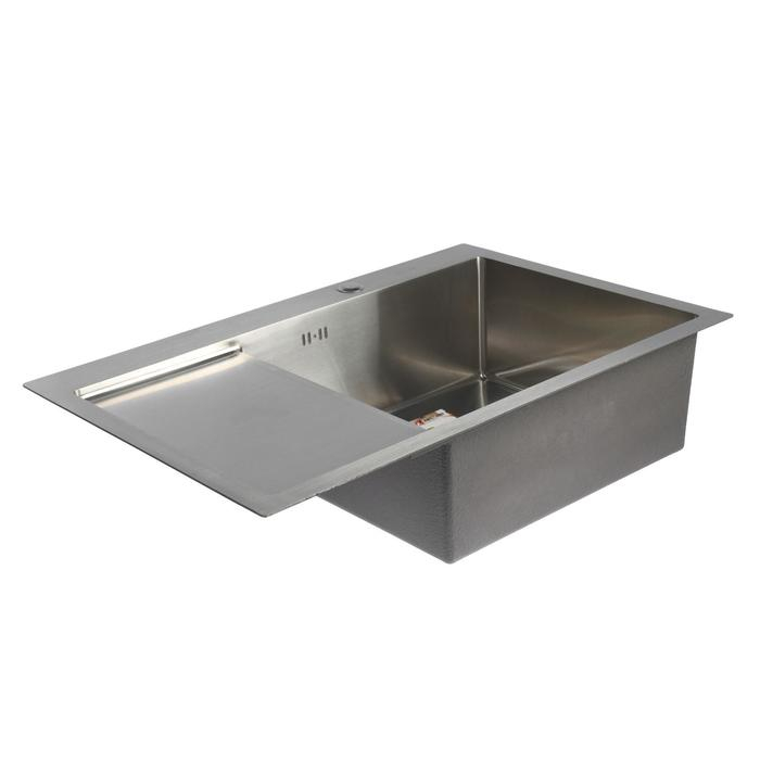 Мойка кухонная AFLORN AF97851-R, врезная, правая, S=3,0 и 0,8 мм, 78х51х22 см, сифон, сатин Мойка кухонная AFLORN AF97851-R, врезная, правая, S=3,0 и 0,8 мм, 78х51х22 см, сифон, сатин