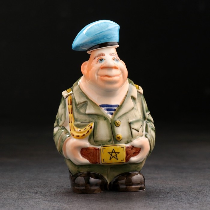 Набор фарфоровый: штоф «Дембель ВДВ», 0.5 л + 3 рюмки, гильза Набор фарфоровый: штоф «Дембель ВДВ», 0.5 л + 3 рюмки, гильза