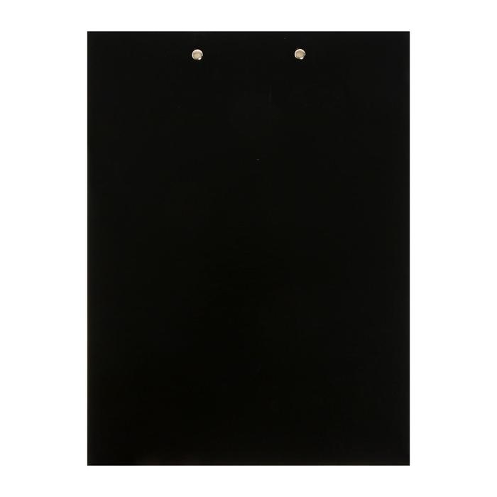 Папка-планшет с зажимом А4, 2 мм, Calligrata прочная, картон/бумвинил, черная (клипборд с крышкой)