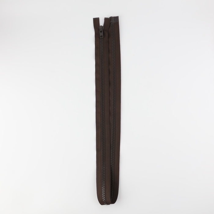 Молния «Трактор», №8, разъёмная, 2 замка, замки автомат, 100 см, цвет коричневый