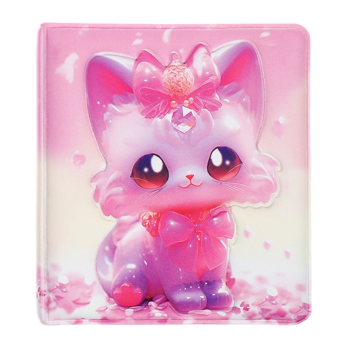 Записная книжка подарочная 96л,линия, цветной блок,обложка ПВХ 3D Кошка (9,5х10,5см) Записная книжка подарочная 96л,линия, цветной блок,обложка ПВХ 3D Кошка (9,5х10,5см)