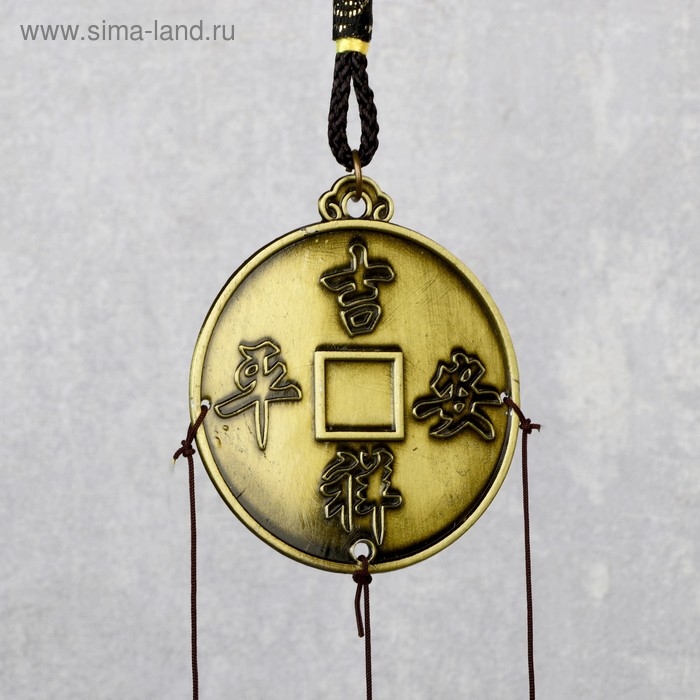 Музыка ветра металл Музыка ветра металл "Драконы на монете" 2 колокольчика 37 см