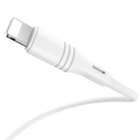 Кабель Borofone BX43, Lightning - USB, 2.4 А, 1 м, PVC оплётка, белый