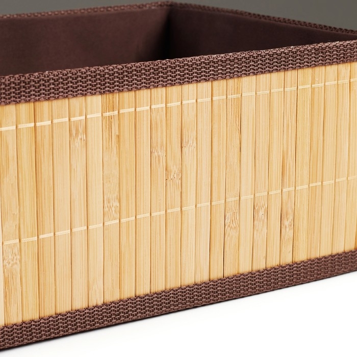 Корзина стеллажная Корзина стеллажная "Бамбук", 29 х 23 х 14 см, бамбук