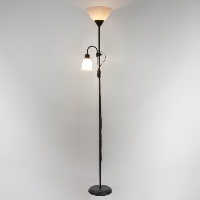 Торшер  Торшер "Тренд 2" 1х40Вт Е27+1хЕ27 40Вт черный 22х22х180 см.