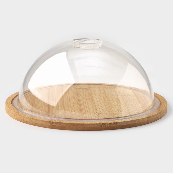 Маслёнка - сырница Доляна, d=24 см, бамбук Маслёнка - сырница Доляна, d=24 см, бамбук