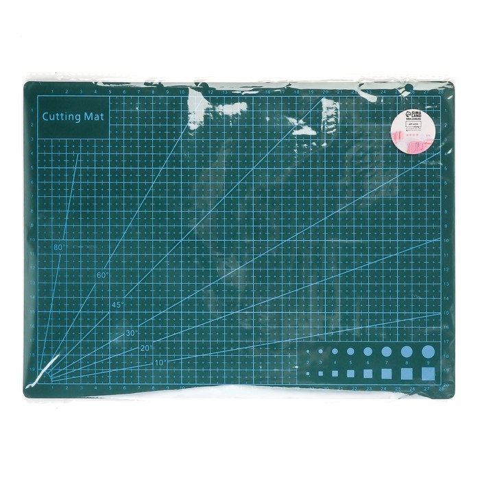 Мат для резки, трёхслойный, 30 × 21 см, А4, цвет зелёный Мат для резки, трёхслойный, 30 × 21 см, А4, цвет зелёный