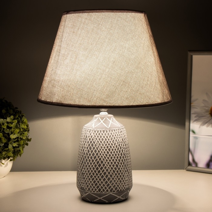 Настольная лампа Настольная лампа "Медея" МИКС Е27 40Вт серый 24х24х38 см RISALUX