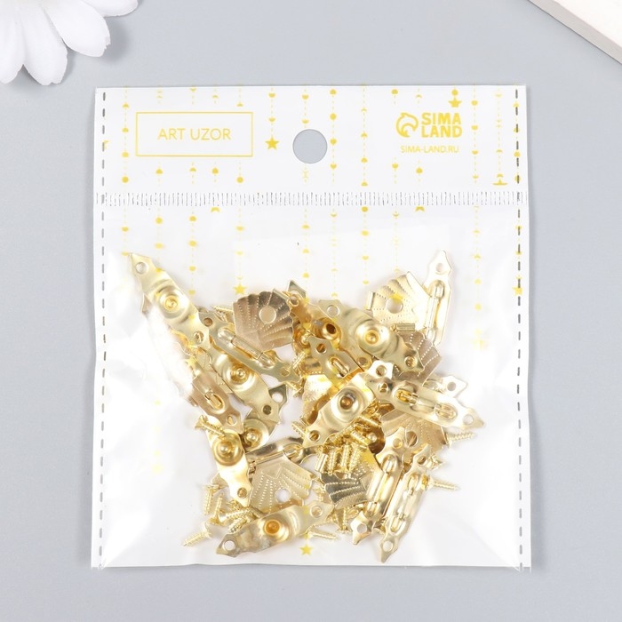 Замок металл для шкатулки золото набор 10 шт 2х3 см Замок металл для шкатулки золото набор 10 шт 2х3 см