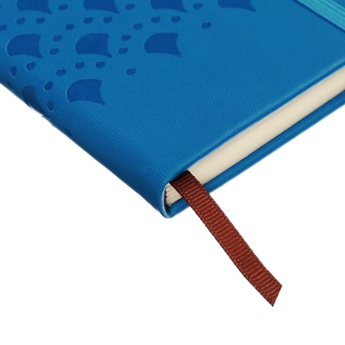 Ежедневник недатированный, формат А6, 100 листов, в клетку, обложка кожзам, на резинке, синий Ежедневник недатированный, формат А6, 100 листов, в клетку, обложка кожзам, на резинке, синий