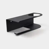 Держатель для туалетной бумаги с полочкой с отверстием для освежителя, цвет черный Держатель для туалетной бумаги с полочкой с отверстием для освежителя, цвет черный