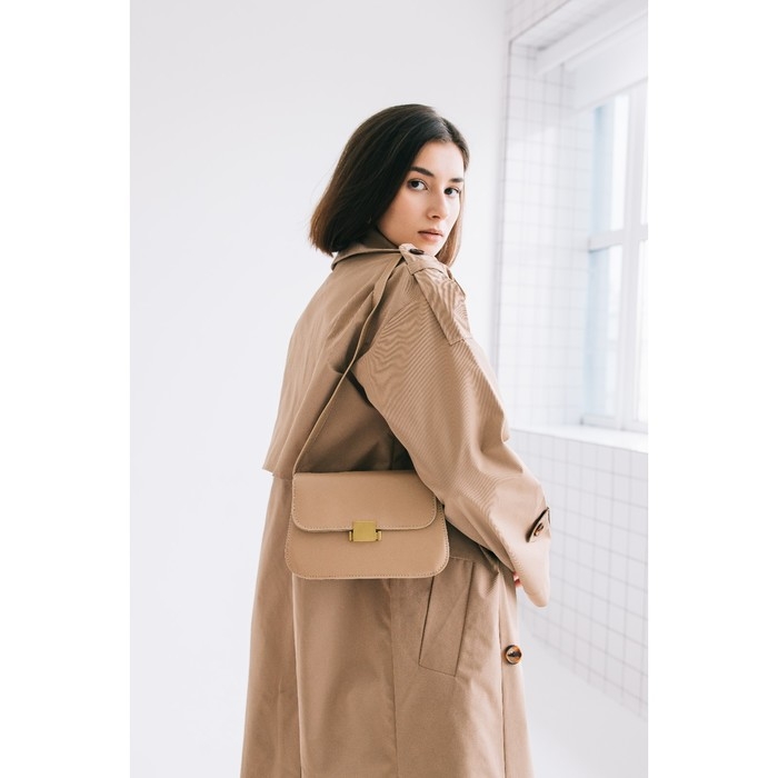 Сумка-мессенджер на клапане, цвет бежевый Сумка-мессенджер на клапане, цвет бежевый