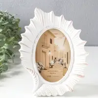 Фоторамка полистоун 10х15 см "Ракушка" белая состаренная 17,9х3х23,5 см