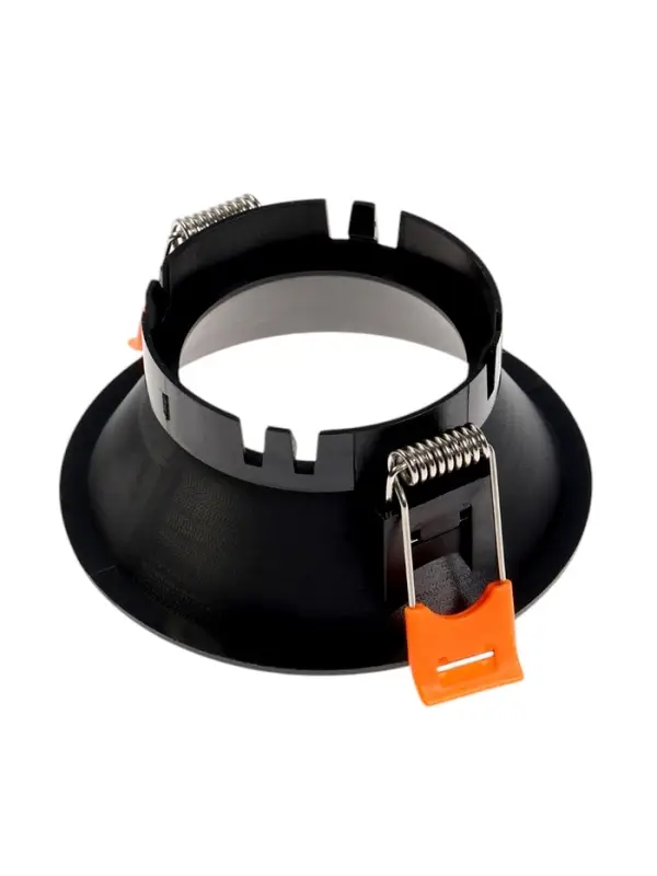 Светильник встраиваемый под лампу MR-16, круглый, пластиковый, чёрный