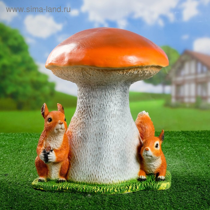 Садовая фигура  Садовая фигура "Гриб белый с белками" 38х36см