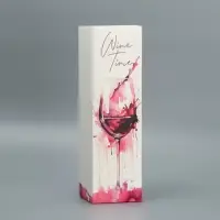 Коробка подарочная складная, упаковка, &laquo;Время пить вино&raquo;, 9&times;32&times;9 см