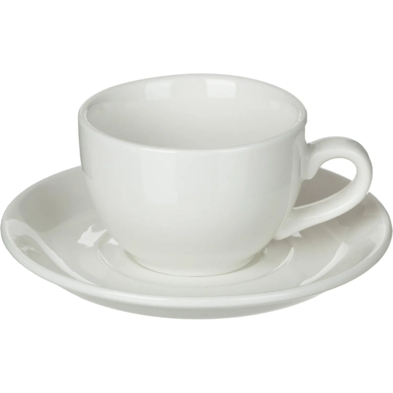 Кофейная пара Chan Wave Classic Шоко, фарфор, белый, 90мл, фк 875