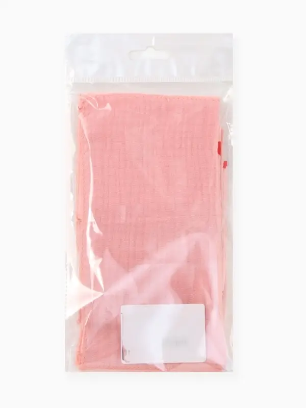 Платки носовые детские &laquo;Крошка Я&raquo; Pink Heart, 20&times;20 см, набор 6 шт., муслин, 100 % хлопок, розовые