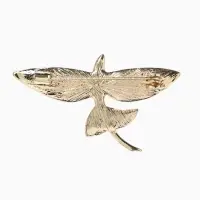 Брошь &laquo;Летучая рыба&raquo;, цвет золото