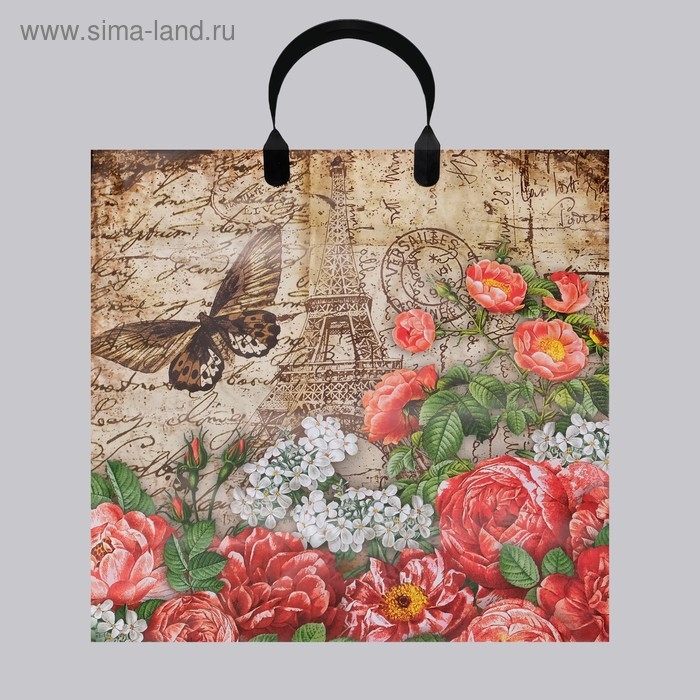 Пакет Пакет "Манифик", полиэтиленовый с пластиковой ручкой, 37х34 см, 80 мкм