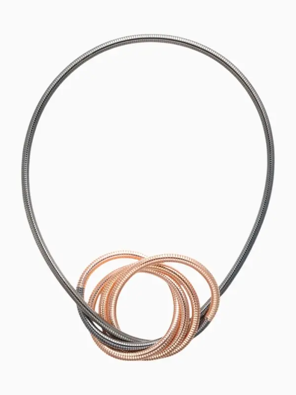 Браслет трансформируется в кулон &laquo;Обруч&raquo;, d=8-24 см, металл, цвет золото, серебро