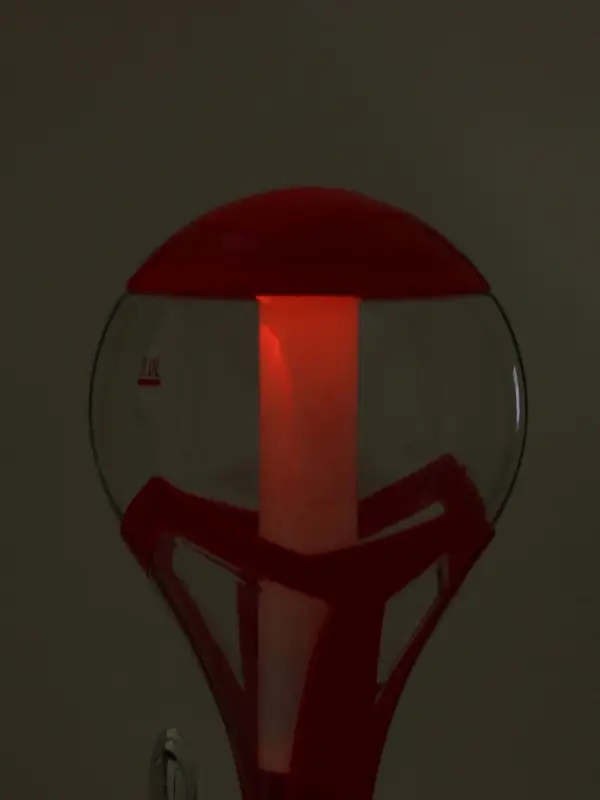 Башня пивная &laquo;Шар&raquo;, колба 3 л, ёмкость для льда, подсветка, пластик, красная