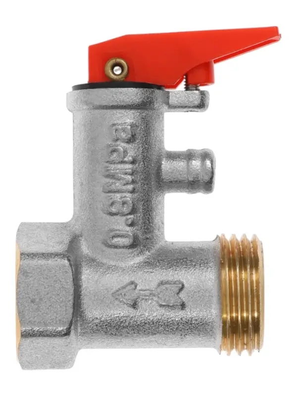 Предохранительный клапан ZEIN engr, для водонагревателя,1/2", с курком, латунь, никелированный