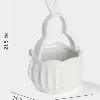 Конфетница Доляна &laquo;Зайка&raquo;, 13.3&times;21.5 см, доломит, белая