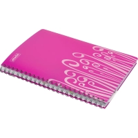 Бизнес-тетрадь А4,140 л,пласт обл, с разд,спир,ATTACHE FANTASY,розов