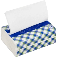 Салфетки бумажные Luscan NonStop 1слбелые цел1/4 слож100л/пач